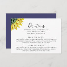 Rústico País Girasol Dirección Insertar Tarjeta