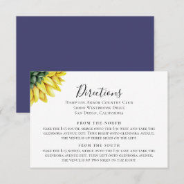 Rústico País Girasol Dirección Insertar Tarjeta