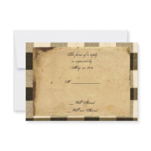 Rústico País Sepia Negra Verifica Tarjeta De Respu