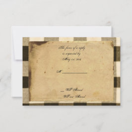 Rústico País Sepia Negra Verifica Tarjeta De Respu