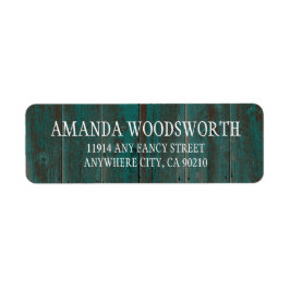 Rústico País Turquoise Barn Etiquetas de Boda de M