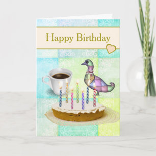 Rústico Patchwork y tarjeta de cumpleaños para pas