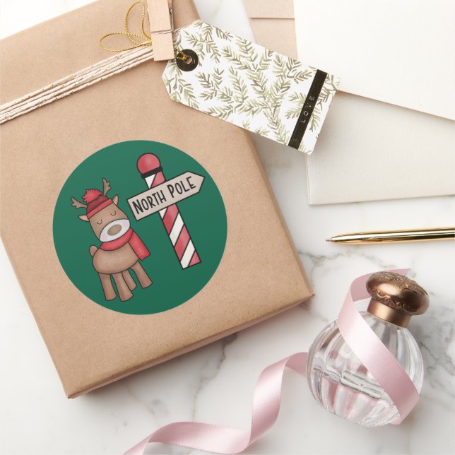 Rústico Pegatina de renos - Estilo de cosecha del  (Regalar)