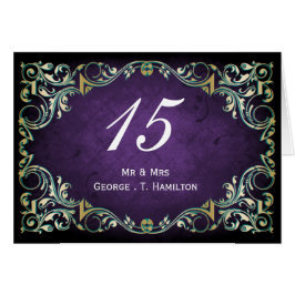 Rústico Regal Ornamental Púrpura Y Boda De Oro