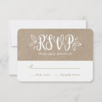 Rústico Romance Faux Kraft Paper RSVP