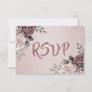 Rústico Rosa de color de agua Flor Bouquet RSVP