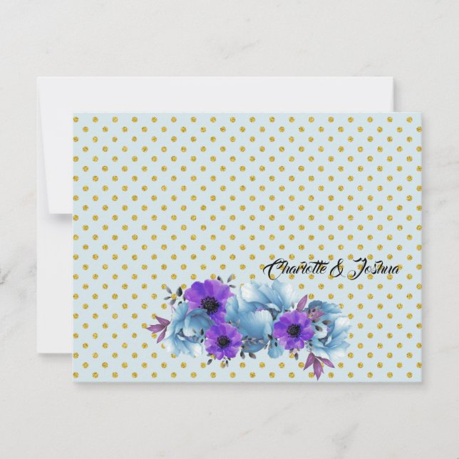 Rústico Rosas de cabaña azul Boda Suite Ensayo (Anverso)