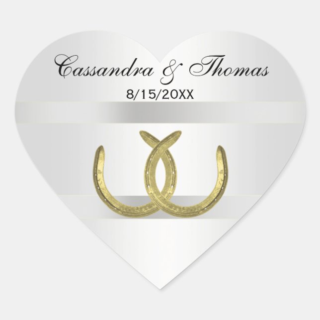 Rústico sellos para sobres de herradura dorada pla (Anverso)