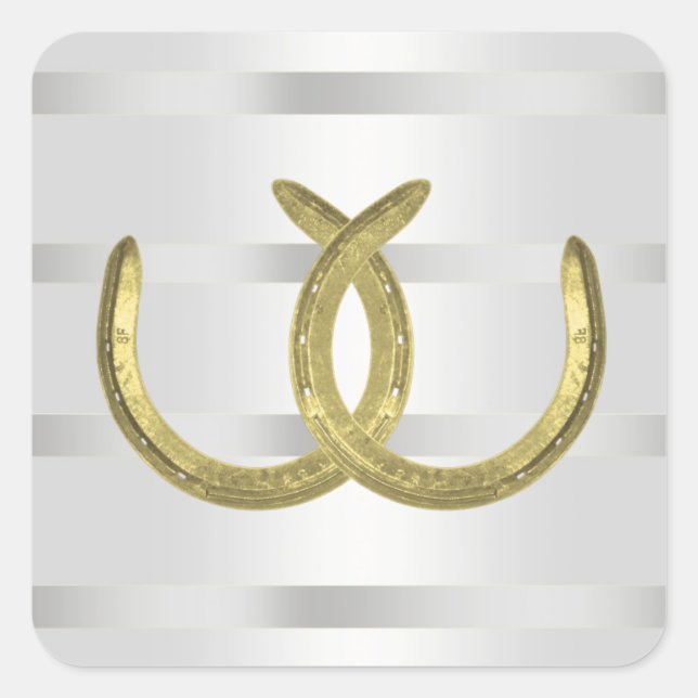 Rústico sellos para sobres de herradura dorada pla (Anverso)