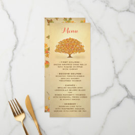 Rústico Twinkle iluminan la tarjeta de menú Otoño 