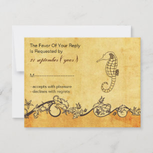 rústico, vintage ,seahorse beach case rsvp
