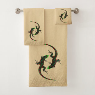 Rústico Yin Yang Lizards