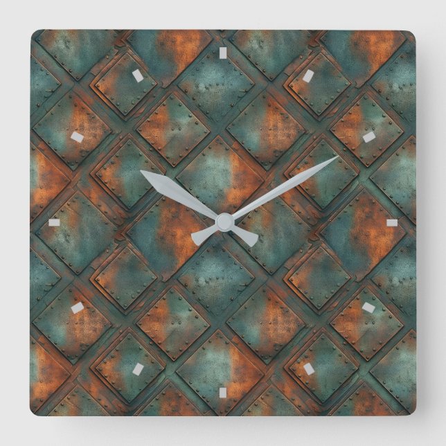 Rusto reloj de pared Metalizado (Anverso)