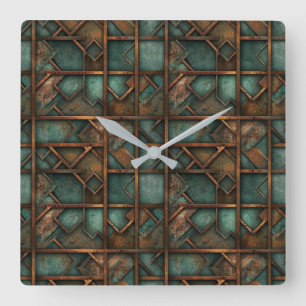 Rusto reloj de pared Metalizado
