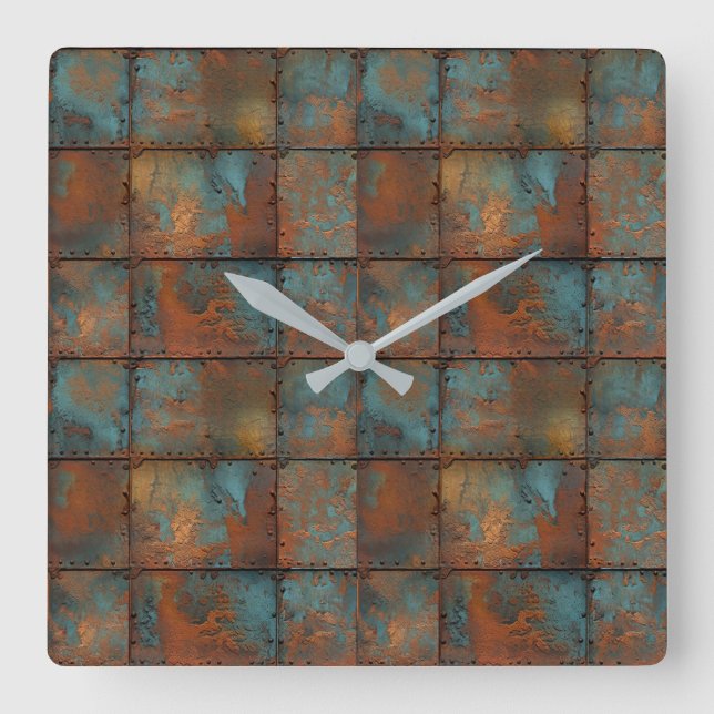 Rusto reloj de pared Metalizado (Anverso)