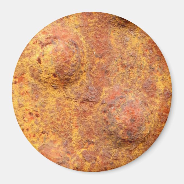 Rusto Rival Metalizado de gran imán redondo (Frente)