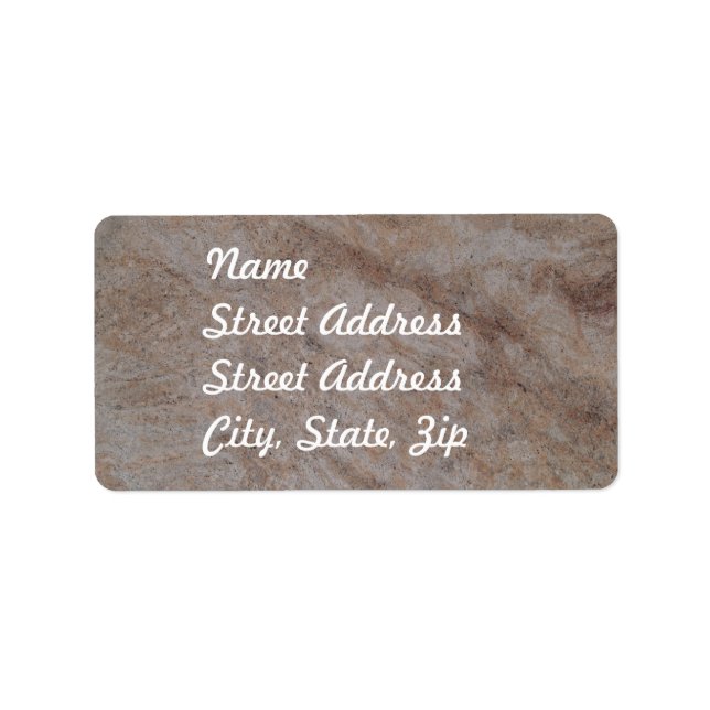 Rusty Brown Marble Address Pegatina (Frente)