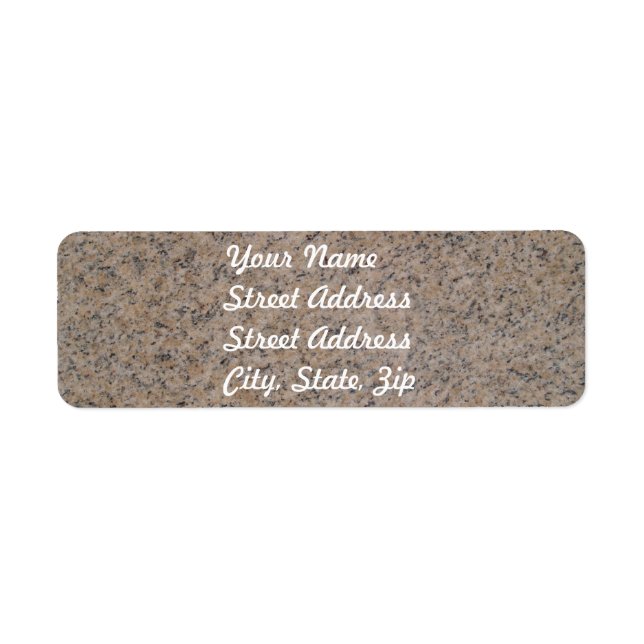 Rusty Brown Marble Return Address Pegatina (Frente)