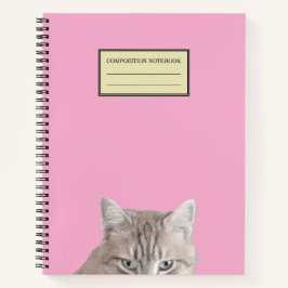 Rusty El Cuaderno De Espiral Rosa De Gato