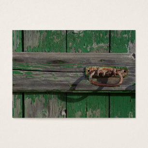Rusty Mano De Puerta En La Puerta Verde