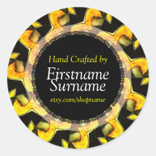 Rusty Screws Swirl Handcraft por Label Pegatina