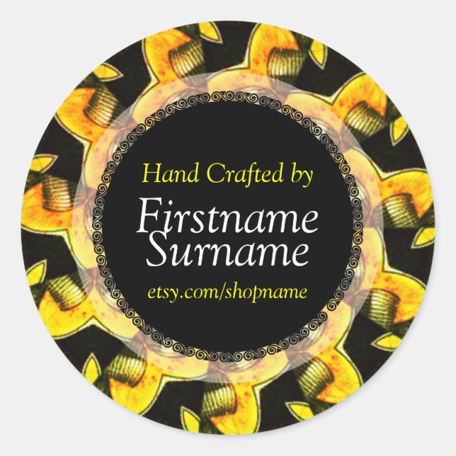 Rusty Screws Swirl Handcraft por Label Pegatina (Anverso)