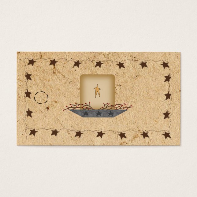 Rusty Stars & Candle Hang Tag (Frente)