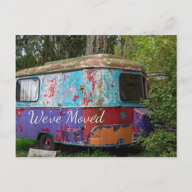 Rusty Trailer que hemos movido postal (Anverso)