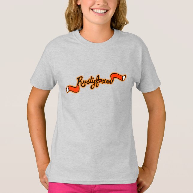 Rustyfoxes Chica Raglan Camisa "personalizable" (Anverso)