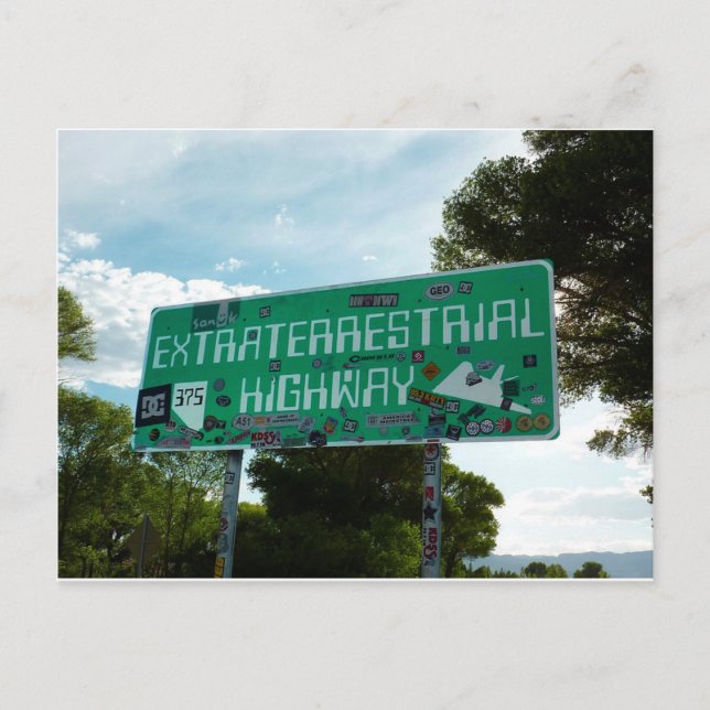 Ruta 375, postal de la autopista extraterritorial (Anverso)