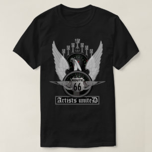 Ruta 66 Artistas camiseta unida V-8