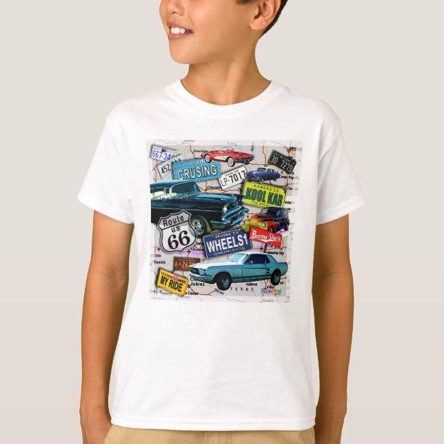 Ruta 66 - CAMISETAS clásicas de la LUZ del NIÑO de (Anverso)