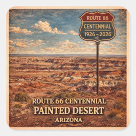 Ruta 66 Centenario Calcomanía Desierto Pintado