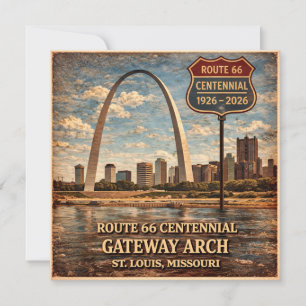 Ruta 66 del Arco de la Puerta de St Louis Tarjeta 