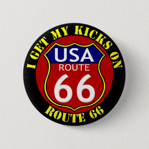 Ruta 66 EE.UU. Tengo mis patadas en el botón de la