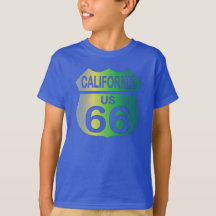 Ruta 66 en camisetas tricoloreadas de California