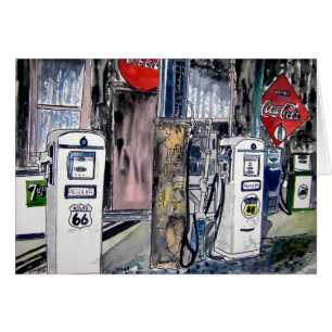 ruta 66 gasolinera arte vintage