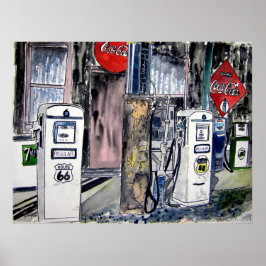 ruta 66 gasolinera arte vintage