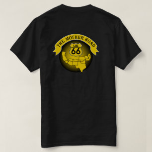 Ruta 66 Madre Carretera hombres camiseta Oro/Negro