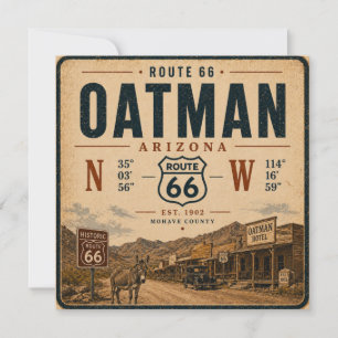 Ruta 66 Oatman Arizona Elevación Coordenadas
