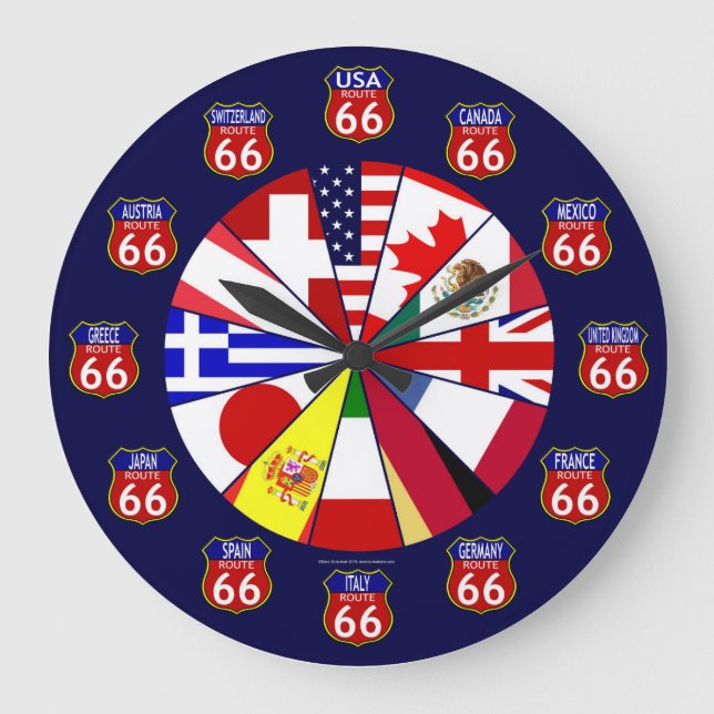 Ruta 66 Reloj internacional (Anverso)