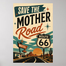 Ruta 66 Salva la Carretera Madre Decoración de Car