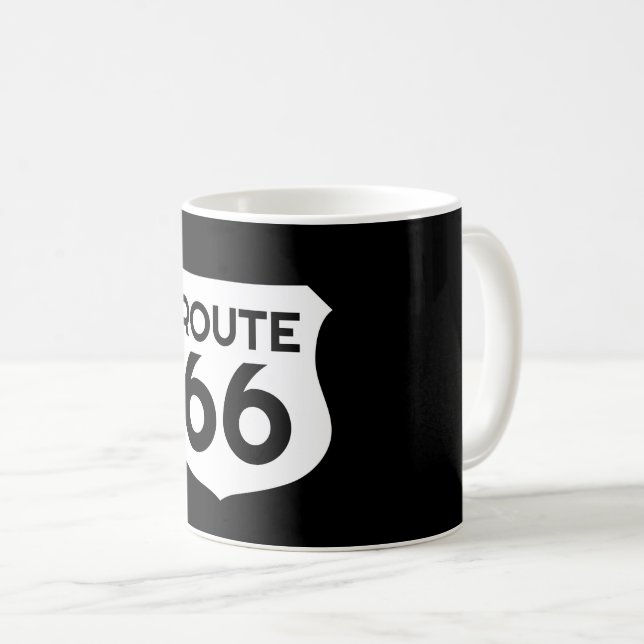 Ruta 66 señal de autopista personalizado taza de c (Anverso derecho)