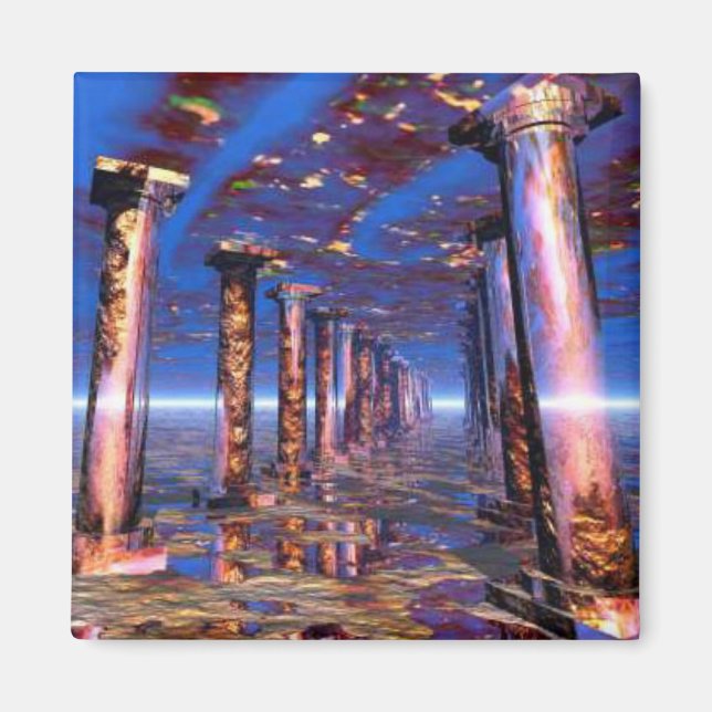 Ruta al infinito - imán de nevera. (Frente)