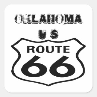 Ruta de la Vintage pegatina 66 Worn State Oklahoma
