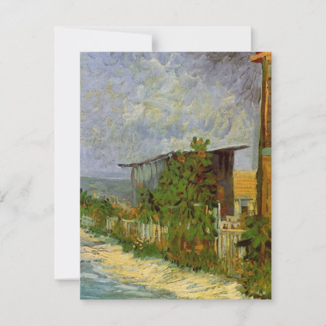 Ruta de Montmartre y girasoles por Vincent van Gog (Anverso)