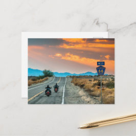 Ruta de viaje por carretera 66 con tarjeta postal