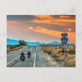 Ruta de viaje por carretera 66 con tarjeta postal