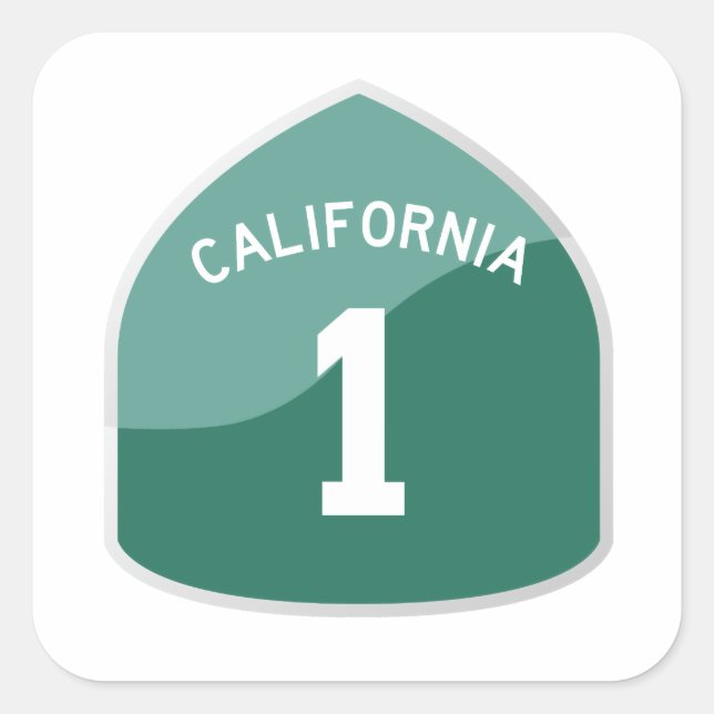 Ruta Estatal de California 1 / Pegatina de la auto (Anverso)