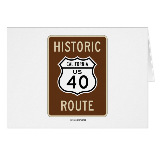 Ruta histórica 40 (California) de la carretera de (Anverso (Horizontal))